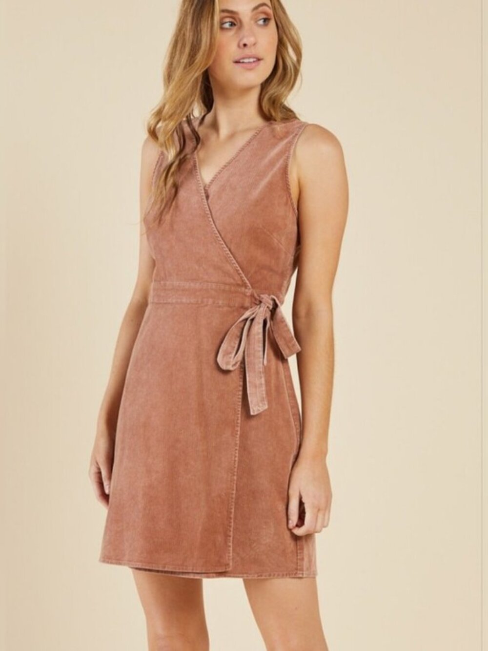 Sadie & Sage Dusty Rose Sleeveless Mini Dress